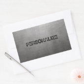 geborsteld metaal textuur rechthoekige sticker (Envelop)