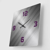 geborsteld metaal textuur vierkante klok (Hoek)