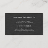 geborsteld metaal: Titanium getextureerd Visitekaa Visitekaartje (Achterkant)