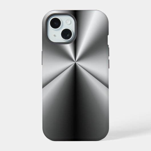 Geborsteld Metaal Tuck and Roll iPhone 15 Case (Achterkant)