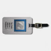 Geborsteld metaal-uitzicht Zeilen Bagagelabel (Voorkant horizontaal)