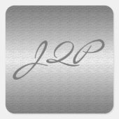 geborsteld metaal vierkante sticker (Voorkant)