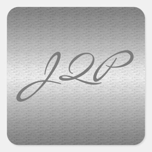 geborsteld metaal vierkante sticker (Voorkant)