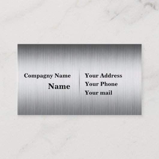 geborsteld metaal visitekaartje (Voorkant)