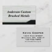 geborsteld metaal visitekaartje (Voorkant / Achterkant)