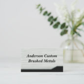 geborsteld metaal visitekaartje (Staand voorkant)