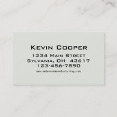 geborsteld metaal visitekaartje (Achterkant)