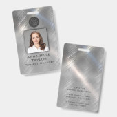 Geborsteld Metaal Zakelijk Badge (Voor- en achterkant)