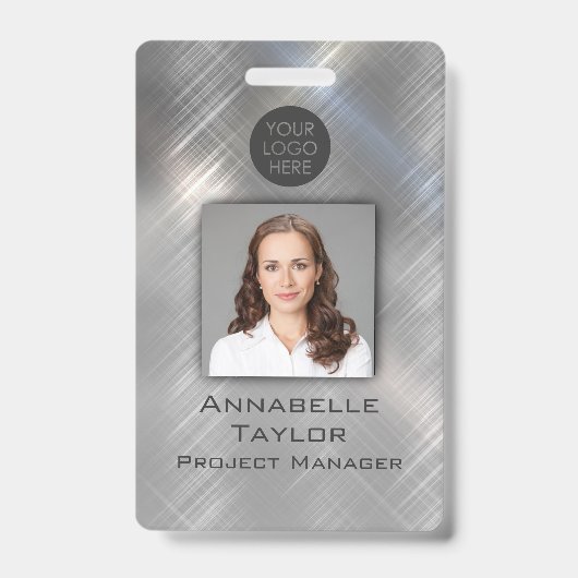 Geborsteld Metaal Zakelijk Badge (Voorzijde)