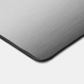 Geborsteld metaalgrijs elegant modern ontwerp Mono Bureaumat (Hoek)