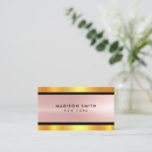 Geborsteld Metal Gold Banding ID801 Visitekaartje (Staand voorkant)