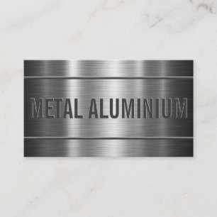 Geborsteld Metalen Aluminium Industrieel Visitekaartje