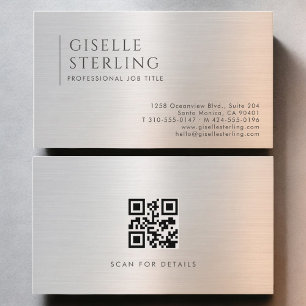 Geborsteld Metalen QR-code Visitekaartje