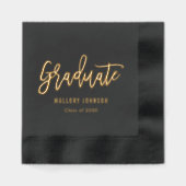 Geborsteld Modern Afstuderen Folie gestempeld serv Folie Servetten (Voorkant)