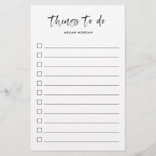 geborsteld om lijstnotitie uit te voeren briefpapier (Voorkant)