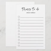 geborsteld om lijstnotitie uit te voeren briefpapier (Voorkant / Achterkant)