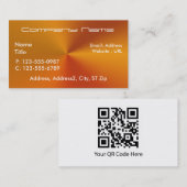 geborsteld Oranje metalen Visitekaartjes (Voorkant / Achterkant)