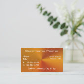 geborsteld Oranje metalen Visitekaartjes (Staand voorkant)