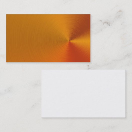 geborsteld Oranje metalen Visitekaartjes (Voorkant / Achterkant)