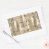 Geborsteld Parelmetaal Folie Cosmetica Flesetiket Rechthoekige Sticker (Envelop)