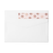 Geborsteld Peace Roos Gold Holiday Wrap Labels (Achterkant)