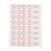 Geborsteld Peace Roos Gold Holiday Wrap Labels (Vel)