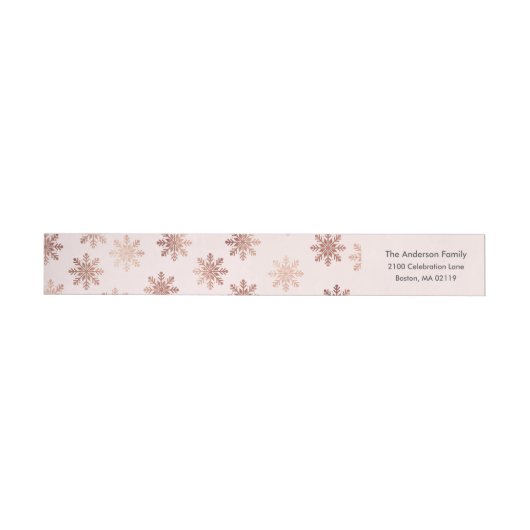Geborsteld Peace Roos Gold Holiday Wrap Labels (Individueel)