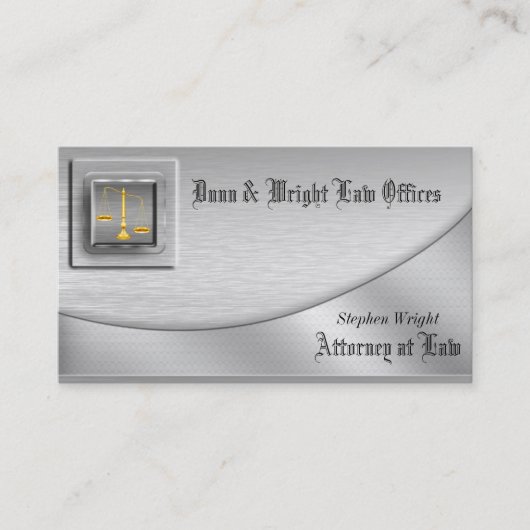 Geborsteld Platinum Advocaat Visitekaartje (Voorkant)
