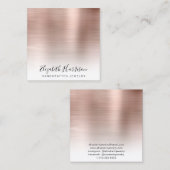 Geborsteld Roos Gouden Sieraden Display Vierkante Visitekaartje (Voorkant / Achterkant)