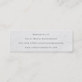 Geborsteld Roze met Witte Textuur en Chic Monogram Mini Visitekaartje (Achterkant)