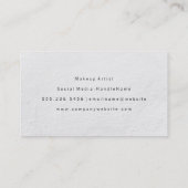 Geborsteld Roze met Witte Textuur en Chique Monogr Visitekaartje (Achterkant)