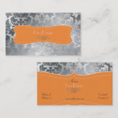 Geborsteld staal barok damast visitekaartje (Voorkant / Achterkant)