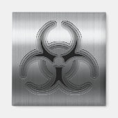 Geborsteld staal Biohazard Magneet (Voorkant)