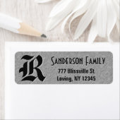 Geborsteld staal Folie Kijk met Monogram Etiket (Insitu)