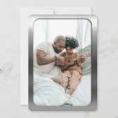 Geborsteld staal foto lijst - Vaderdag Feestdagenkaart (Voorkant)