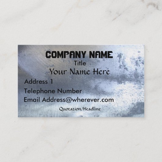 GEBORSTELD STAAL Metal-look Visitekaartjes (Voorkant)