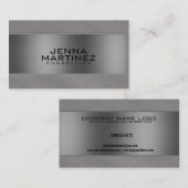 Geborsteld staal & Metallic Silver Mash Consulting Visitekaartje (Voorkant / Achterkant)