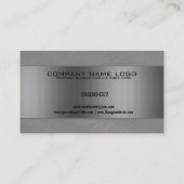 Geborsteld staal & Metallic Silver Mash Consulting Visitekaartje (Achterkant)