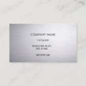 Geborsteld Staal Modern Professioneel Visitekaartje (Achterkant)