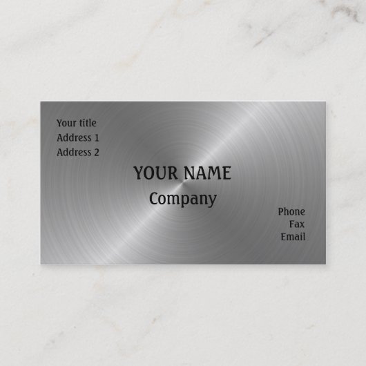 geborsteld staal visitekaartje (Voorkant)