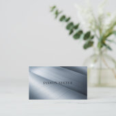 geborsteld stalen paneel visitekaartje (Staand voorkant)