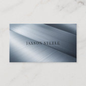 geborsteld stalen paneel visitekaartje (Voorkant)