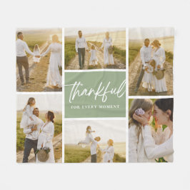 geborsteld Thankful Editable Color Collage Flee Fleece Deken
