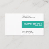 geborsteld titaan en aqua visitekaartje (Achterkant)