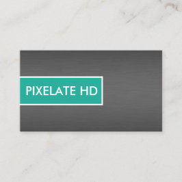 geborsteld titaan en aqua visitekaartje