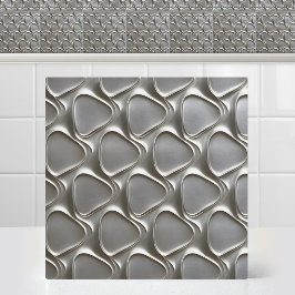 Geborsteld Titanium In elkaar grijpend Retro Metaa Tegeltje