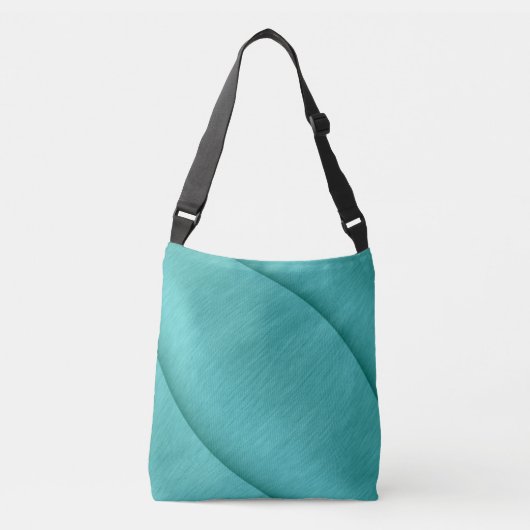 geborsteld turquoise genot crossbody tas (Voorkant)