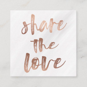 geborsteld typografie   Loyalty-kaart Vierkante Visitekaartje