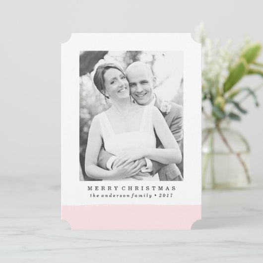 geborsteld | Vakantiefotokaart Feestdagenkaart (Staand voorkant)