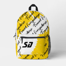 Geborsteld Wit Geel Zwart met Initialen